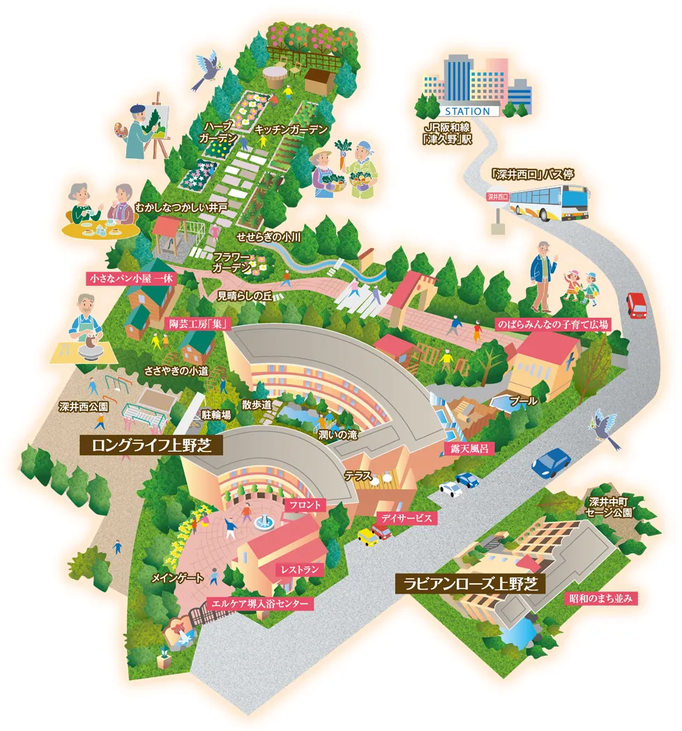 ロングライフ上野芝MAP